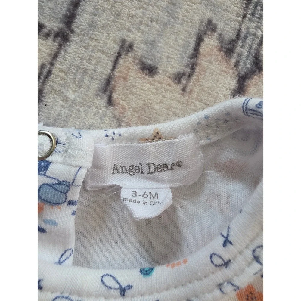 Angel Dear 3-6 months Sleeveless Mermaid Nautical Striped Dress and Bloomers Set